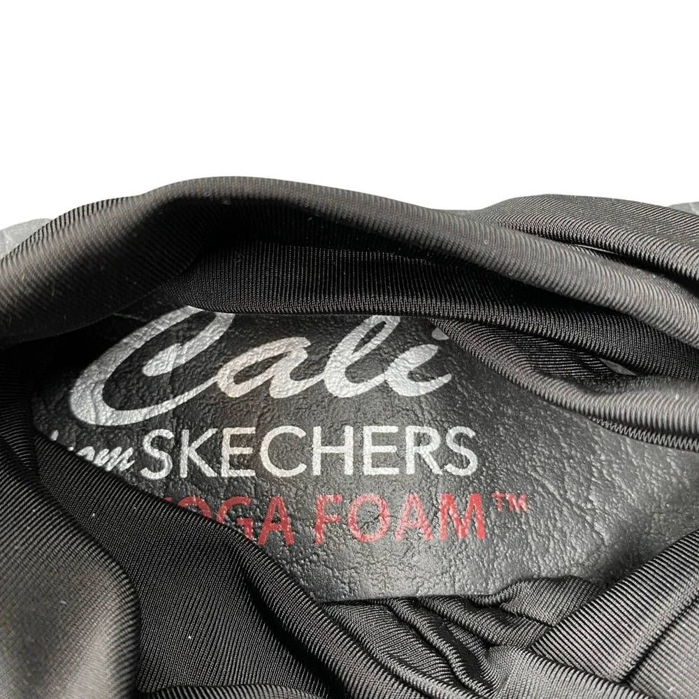 Skechers Cali Meditation Studio Kicks Sandals Womens Size 6 Black Yoga Foam NWT